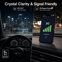Film pour vitres de voiture en céramique nano IR99 PRO, VLT20-75% IRR99% Rejet de chaleur UV99% Protection UV