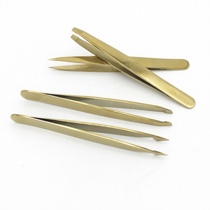 Pinzas para Depilación de Acero Inoxidable, Pinzas para Cejas con Punta Inclinada, Pinzas para Volumen de Pestañas, Duraderas, Profesionales, de Precisión, Herramientas de Maquillaje - Product Image 1