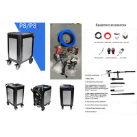 P8/P8S Mini Machine de nettoyage de glace sèche de sablage de lavage en acier inoxydable Machine de nettoyage de glace sèche Blaster de glace sèche