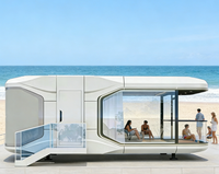 Cabine modulaire insonorisée, maison préfabriquée de luxe, intérieur design pour hôtels et complexes hôteliers