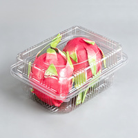 Groothandel 1000g PET Fruit Clamshell Verpakking 33g 36g 40g Opties Voedselcontainer 400st/CTN