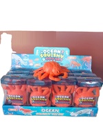 Jouet promotionnel Squishy Crabe Océanique, Bloc de Construction Sonore à Presser, Jouet Sensoriel Manuel Animal Marin Anti-Stress