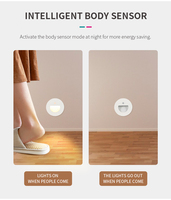 Éclairage d'escalier automatique intelligent, lumières LED encastrées rondes pour marches, éclairage mural LED pour escaliers intérieurs