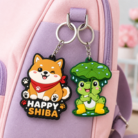 Porte-clés en acrylique personnalisés avec logo d'entreprise, en silicone souple ou PVC, avec logo de dessin animé, pour cadeaux promotionnels