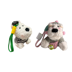 Llavero de peluche Kawaii West Highland White Terrier, lindo colgante de peluche de <span class=keywords><strong>perro</strong></span> Scottie de dibujos animados, mini llavero de peluche de <span class=keywords><strong>perro</strong></span> suave - Product Image 4