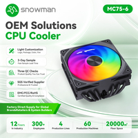 Refroidisseur CPU ITX Slim avec 6 caloducs en cuivre RGB pour la vente en gros aux chaînes de magasins avec logo couleur personnalisé, boîte de vente au détail, OEM, ODM, support rapide