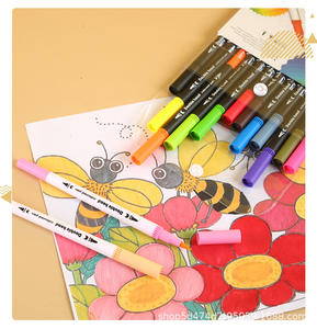 Stylos pinceaux à double pointe 24, 36, 48, 60, 100 couleurs, marqueurs à double pointe, 48 couleurs, marqueurs artistiques à double pointe, pinceaux de coloriage - Product Image 3