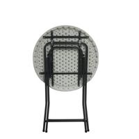 Table de cocktail pliante blanche la plus vendue Restaurant 80CM Table de bar pliante en plastique nordique haute ronde