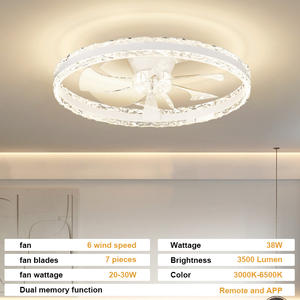 Ventilador de Techo Silencioso para Dormitorio, 7 Aspas, 3 Modos de Temperatura de Color, Montaje Empotrado, Regulable, con Aplicación Inteligente y Control Remoto - Product Image 6