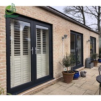 Charnières d'entrée de Villa porte battante en verre aluminium verre stratifié portes françaises de sécurité portes extérieures