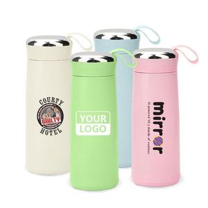Custom Glass Vacuum <b>Cupping</b> 13oz Glass Drinking Water Bottle 400ml Glass Thermos Cup Tea Water Bottle With Logo - Product Image 1