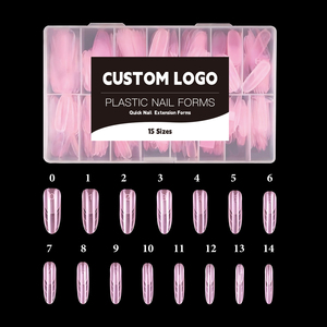 150 pièces de nouvelles formes à ongles doubles ovales roses transparentes pour faux ongles en acrylique, formes de construction rapide pour gel UV, extensions d'ongles, formes supérieures - Product Image 1