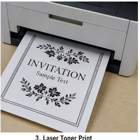 Rouleau de film réactif pour toner d'imprimante laser pour plastifieuse, invitations DIY, certificats, finition brillante ou mate, or ou argent