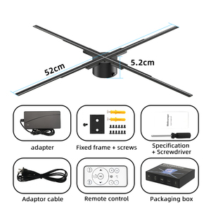 52cm 3D Hologram Projector LED Party Home <b>Decoration</b> with Rotating Fan SD Card Reader Compatible APP/PC for EL Products - Product Image 6