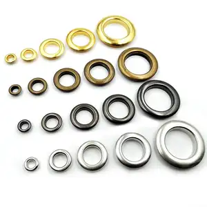 Guanfeng Gold Color Customize 12mm Inner Size Wider Higher Feet Eyelet Button Eyelet Metal Bag Box Eyelet And Grommets
