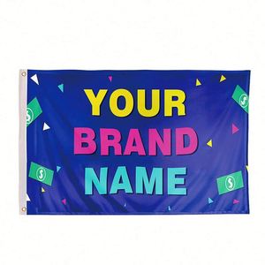Wholesale Custom Size Outdoor Polyester Advertising Banner <b>Flag</b> Personalized Design with Digital Printing Custom Logo - Product Image 1