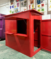 Kiosque solaire modulaire Moov Africa SK07C avec recharge de monnaie mobile et réfrigérateur pour le marché africain