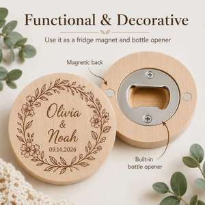 Abridores de Botellas Personalizados con Grabado, Recuerdos de Boda para Padrinos de Boda, Damas de Honor, Invitados, Regalos para Parejas - Product Image 5