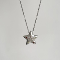 Collier Pendentif Étoile Zircon Colorée Dopamine Lucky Star pour Femme, Bijou Mignon en Alliage de Zinc avec Strass, Vente en Gros, Cadeau