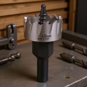 Scie cloche HSS Ttake 38 mm fabriquée en Italie pour le perçage du bois et du métal - Product Image 3
