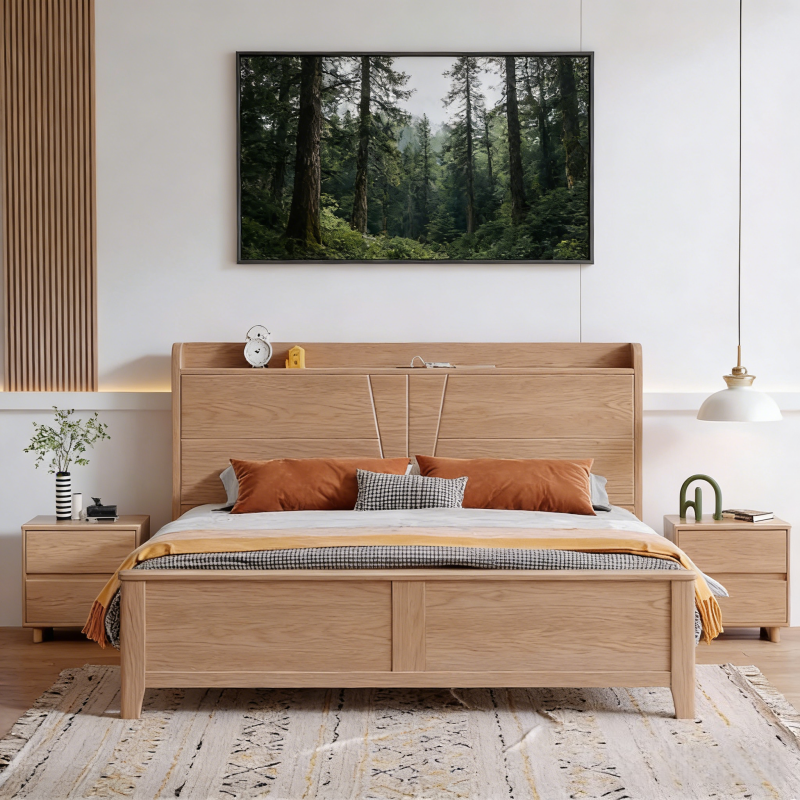 Rubber Wood Solid Wood Modern Full