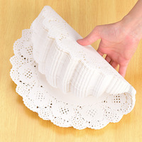 Papier filtre à huile jetable à absorption élevée, non fluorescent, en forme de doily, pour poulet frit et frites