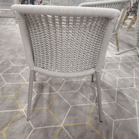 Chaise en rotin d'extérieur, fauteuil de jardin, chaise de loisirs en poly rotin simple et double, chaise blanche
