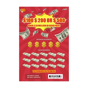 Boletos de Lotería Personalizados con Números para Rascar, Fabricados con Papel de Núcleo Negro, Impresión Digital - Product Image 2