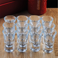 Grosir 2 oz kustom Shot Glass tampilan Case Premium disesuaikan tinggi putih kaca gaya klasik pesta menggunakan Tequila gelas Shot