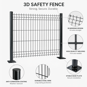 Valla 3D de Alta Seguridad, Malla de Alambre Galvanizado para Cementerio, Iglesia, Jardín Conmemorativo, Delimitación Elegante, Anticorrosión - Product Image 5