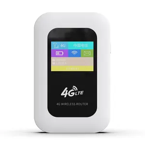 Routeur WiFi 4G Carte Sim Mini Routeurs WiFi avec Sim Slot Pocket Hotspot WiFi portable avec batterie et écran