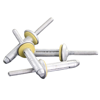 Rivet aveugle pliable en alliage d'aluminium de 7,5 mm, type lanterne étanche, avec joint d'étanchéité en caoutchouc POP