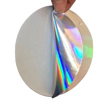 Autocollants holographiques 3D personnalisés anti-contrefaçon en acrylique activés par l'eau, en matériau PET antistatique pour le masquage et l'emballage