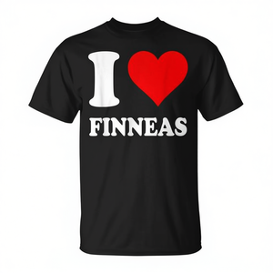 T-shirt promozionale Red Heart I Love Finneas - Product Image 2