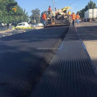 Usine géogrille en fibre de verre de revêtement bitume auto-adhésif de haute qualité 15-200kn pour le renforcement des chaussées en asphalte