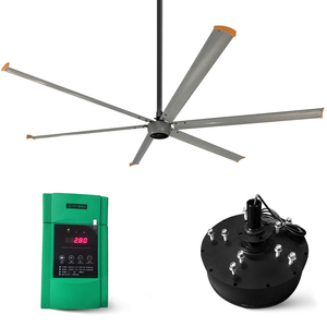 Ventilador Industrial HVLS AMTHI de Larga Duración, PMSM 220v 1.5KW 1100W 12 pies, Ventilador de Techo Comercial para Almacenes e Industrias - Product Image 4