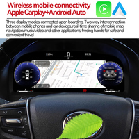 Untuk Toyota Alphard Vellfire AH30 2015-2022 LCD Digital Dashboard Instrumen 12.3" Layar Penuh Speedometer Upgrade Carplay Linux