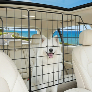 Filet d'isolation pour animaux de compagnie en fer, réglable, barrière de sécurité pour chien sur siège arrière, pour les voyages en véhicule et les activités de plein air - Product Image 2