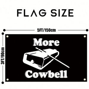 Tapiz Decorativo de Pared More Cowbell de 3x5 pies para Habitación, Dormitorio Universitario, Sala de Estar - Product Image 3