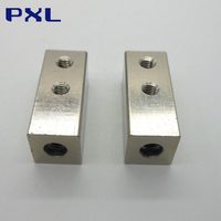 Blocs de montage multi-ports en acier inoxydable | Supports usinés CNC avec trous filetés pour systèmes de cadre et de fluides