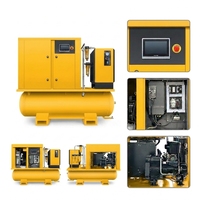 Compresseurs d'air industriels à vis 10HP 7.5KW 15KW tout-en-un 4-en-1 Compresseur d'air à vis portable avec sécheur pour découpe laser