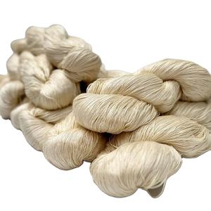 Fil de soie 100% pure, naturel, blanc non teint, pour le tricot à la main, idéal pour la confection de pulls ou de couvertures, motif brut, vente en gros - Product Image 4