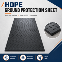 Tapis routiers robustes en HDPE 4x8, panneaux de protection temporaire du sol pour excavatrices, grues, camions et accès sur chantiers boueux