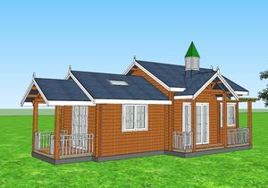 Vendita calda mobile log prefabbricato contenitore durevole casa in legno cottage all'aperto - Product Image 3