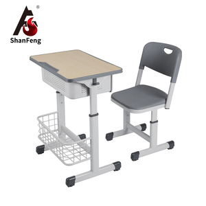 مكتب دراسة مريح مع مدرسة ثانوية والمراهقين ارتفاع قابل للتعديل - Product Image 1