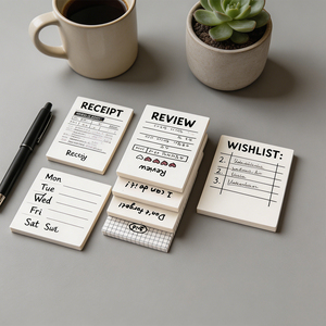 SK Memo Pads Custom Printed Loose Leaf Notepads Review Wish List Receipt Daily Planner Cute <b>Notes</b> Stationery - Product Image 3