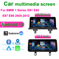 Reproductor de DVD para Auto, Radio Estéreo Android 15, Pantalla Multimedia Carplay para BMW Serie 1 E81 E82 E87 E88 2005-2012, Navegación GPS, Video