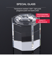 Prisme en verre de quartz personnalisé de haute pureté Verre optique hexagonal avec composition en SIO2 à motif cylindrique à haute réflectivité
