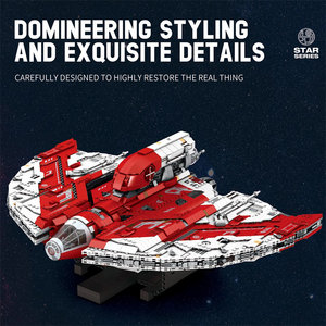 Reobrix Vente Chaude UCS T6-Shuttle <span class=keywords><strong>Star</strong></span> Spacecraft <span class=keywords><strong>Wars</strong></span> Battleship MOC DIY Assemblage Avion Creative Building Blocks Jouet - Product Image 5