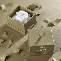 Boîte en carton rigide écologique avec logo personnalisé, finition mate, pour bougies chauffe-plat, emballage cadeau personnalisé pour bougies chauffe-plat